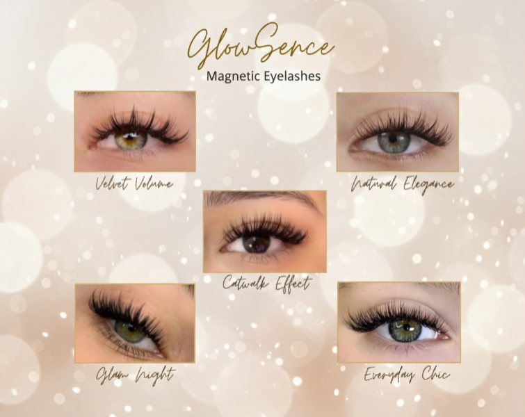 “GlowSence Magnetic Eyelashes – Natural Elegance.”