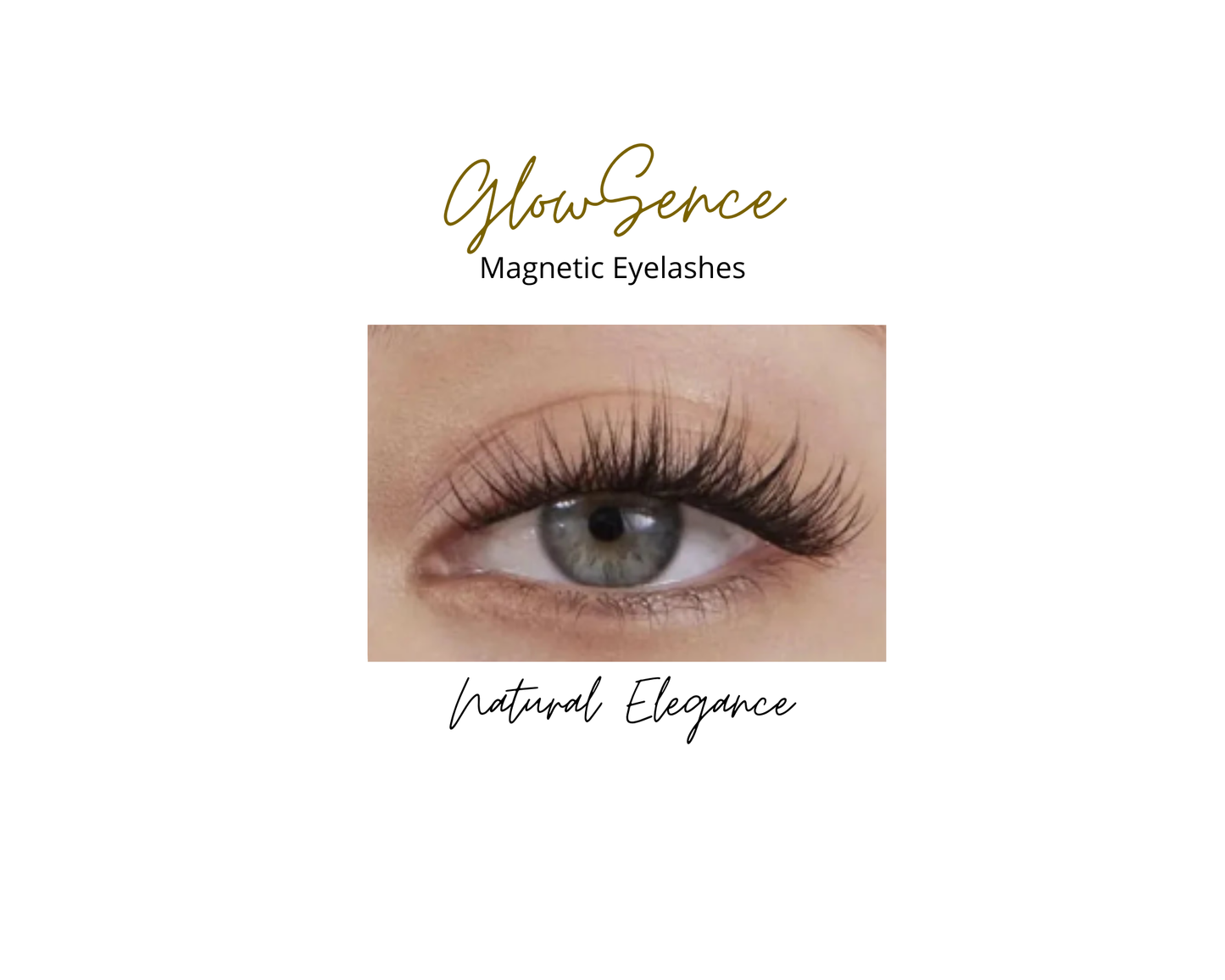 “GlowSence Magnetic Eyelashes – Natural Elegance.”